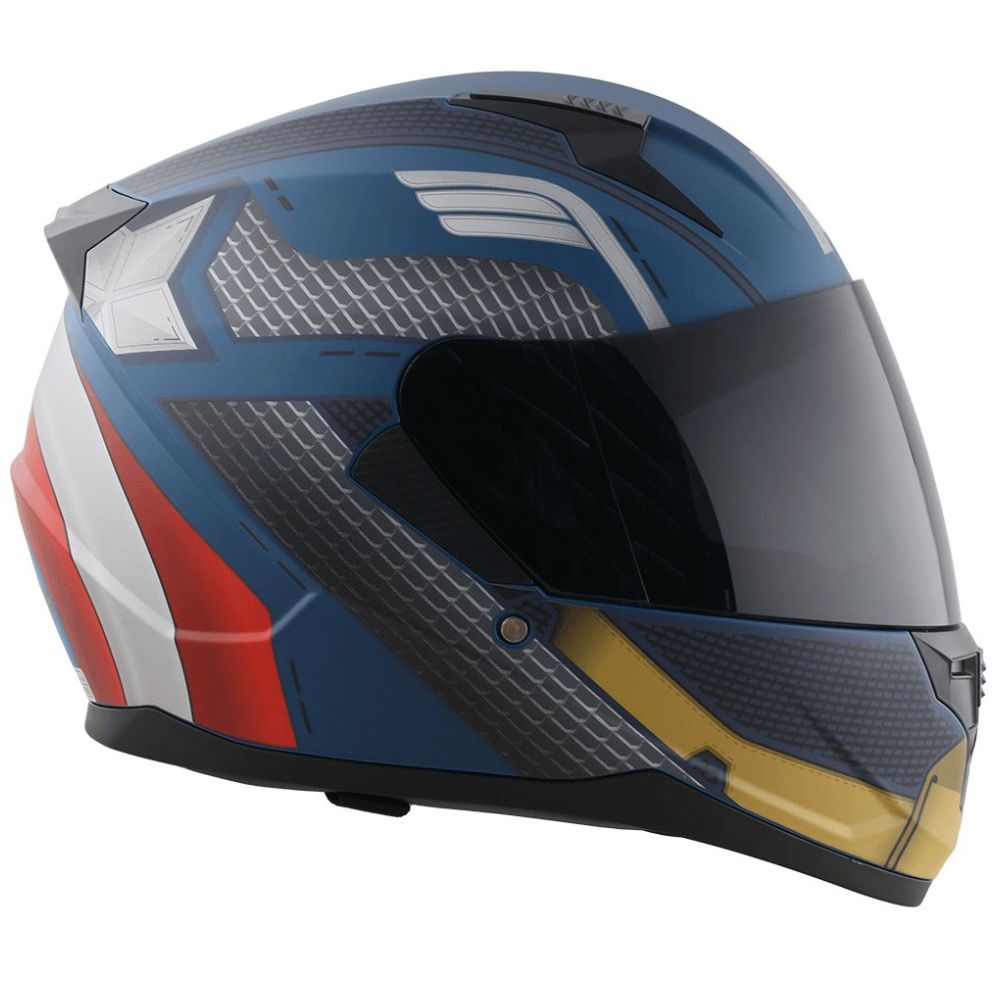 Casco para Motociclista Lexus Capitan America Talla Xl Edge