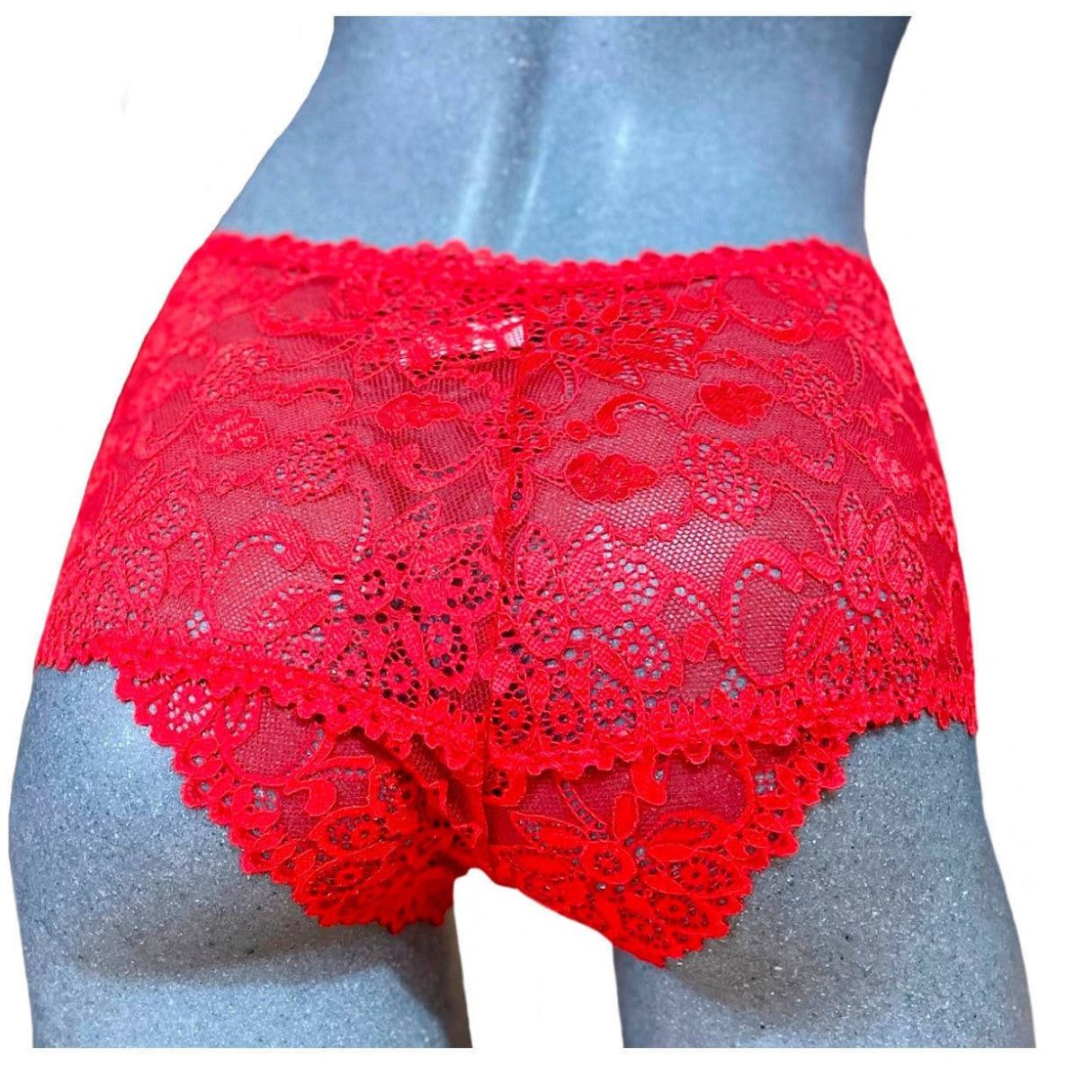 Bóxer Cachetero de Encaje con Moño Maria Intima 3405