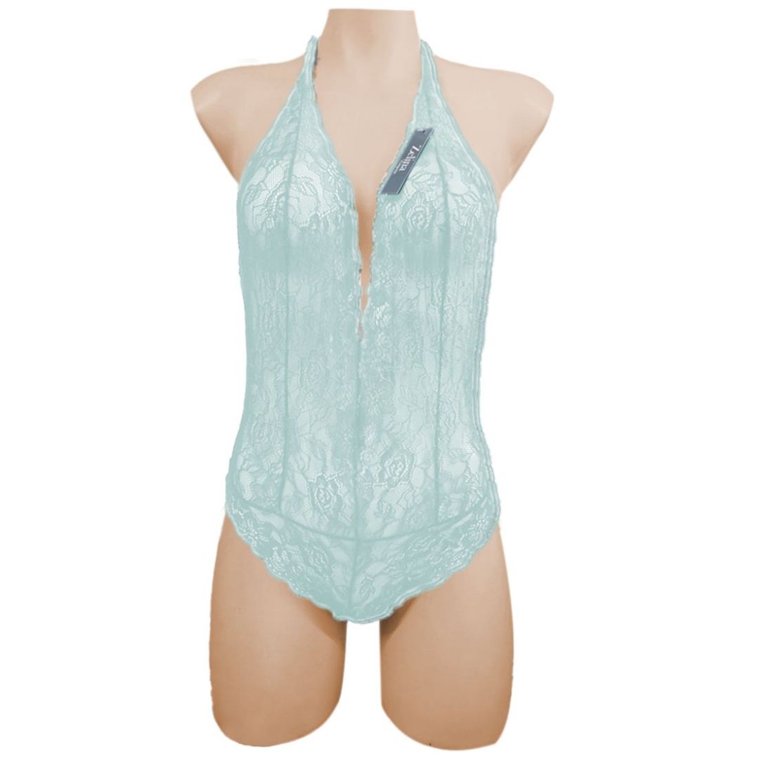 Body de Encaje Chantilly Corte Halter Zelina 9727