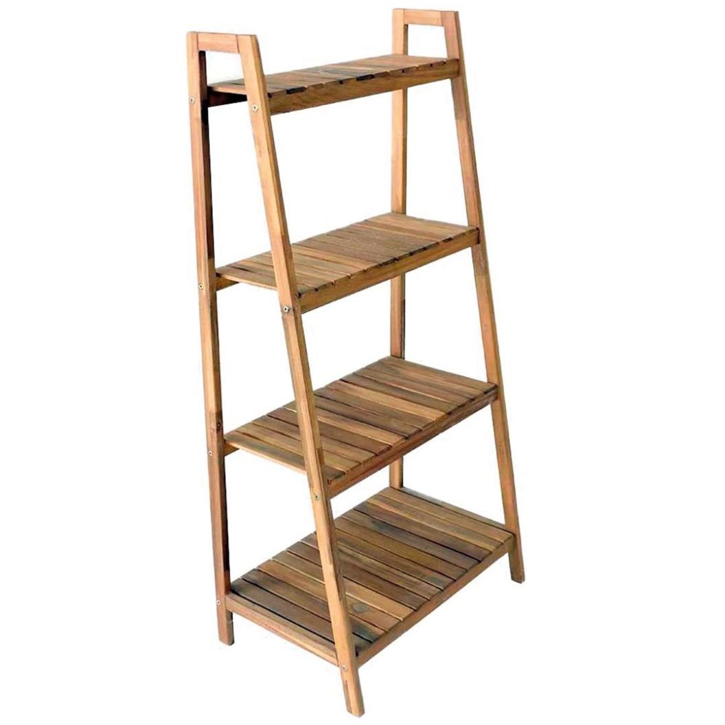 Household Essentials estantería de torre, estantería alta y estrecha con 5  estantes, grano de madera de