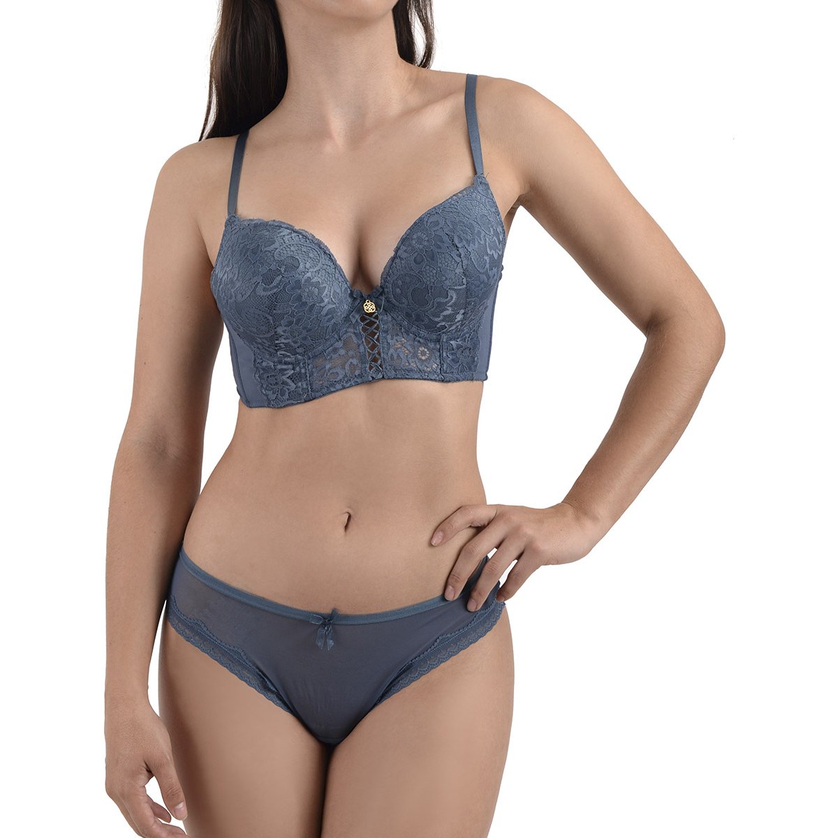Set Brasier y Panty Encaje Daisy Fuentes Df2391Set