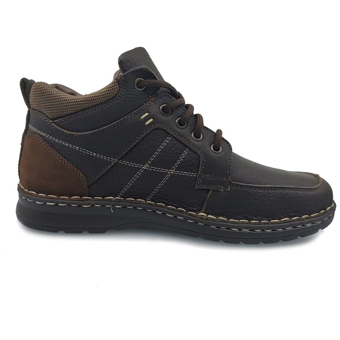 Botín en Piel Café Lobo Solo para Hombre