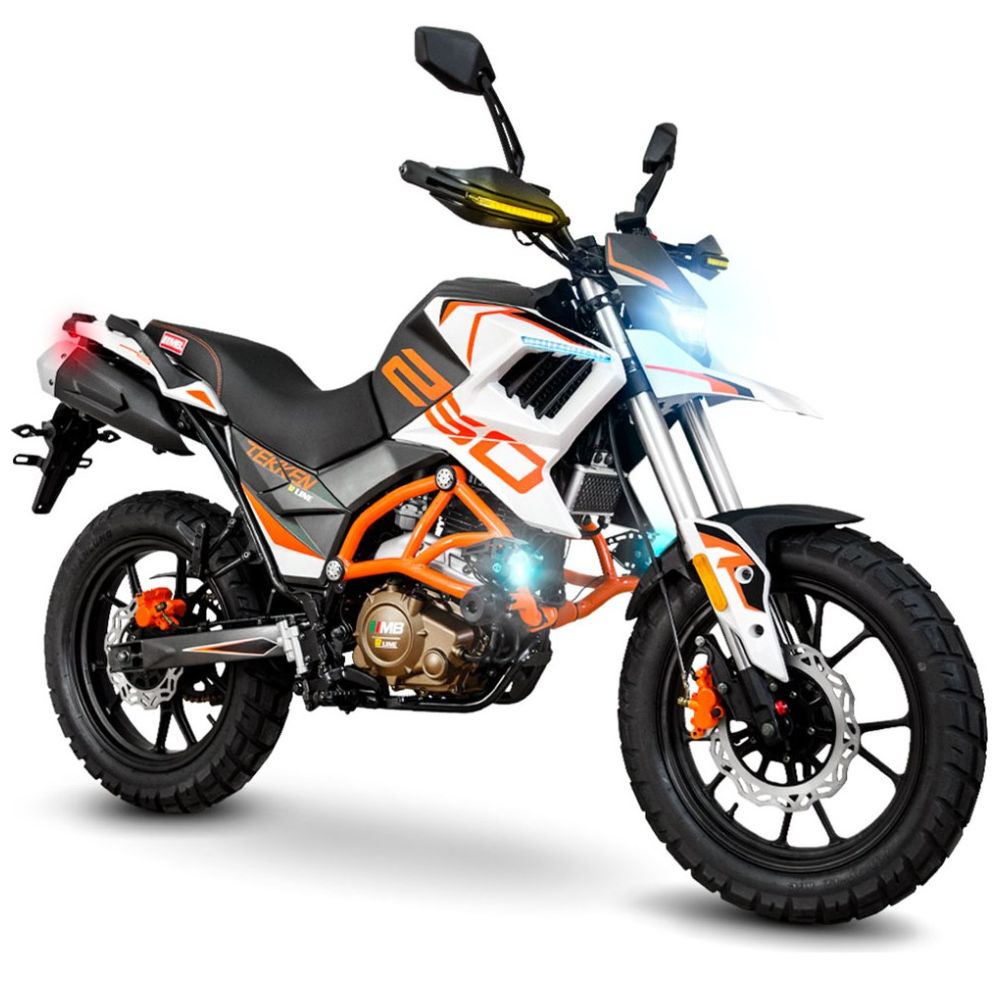 Motocicleta 2023 Tekken R Line 250Cc Blanco/naranja Mb Motos