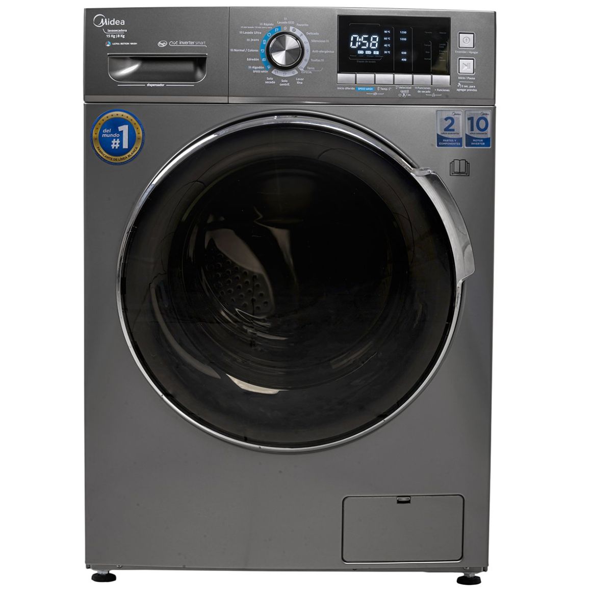 Lavasecadora 15/8 Kg Grafito Midea