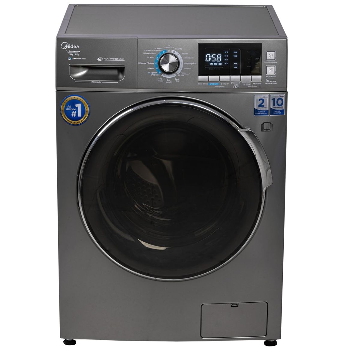 Lavasecadora 15/8 Kg Grafito Midea