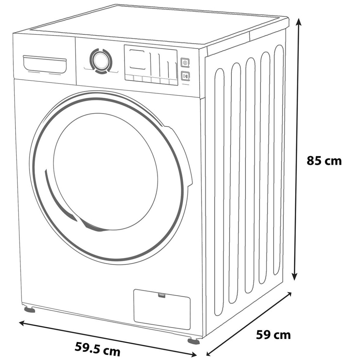 Lavasecadora 15/8 Kg Grafito Midea