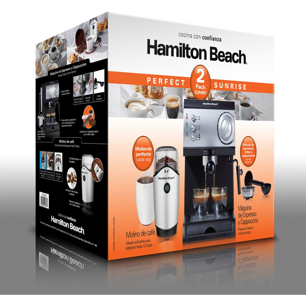Combo Cafetera Programable Y Molino de Café Hamilton Beach