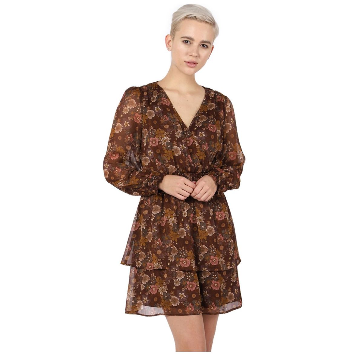  Vestido Corto Cuello V Dex 2022525 D para Mujer