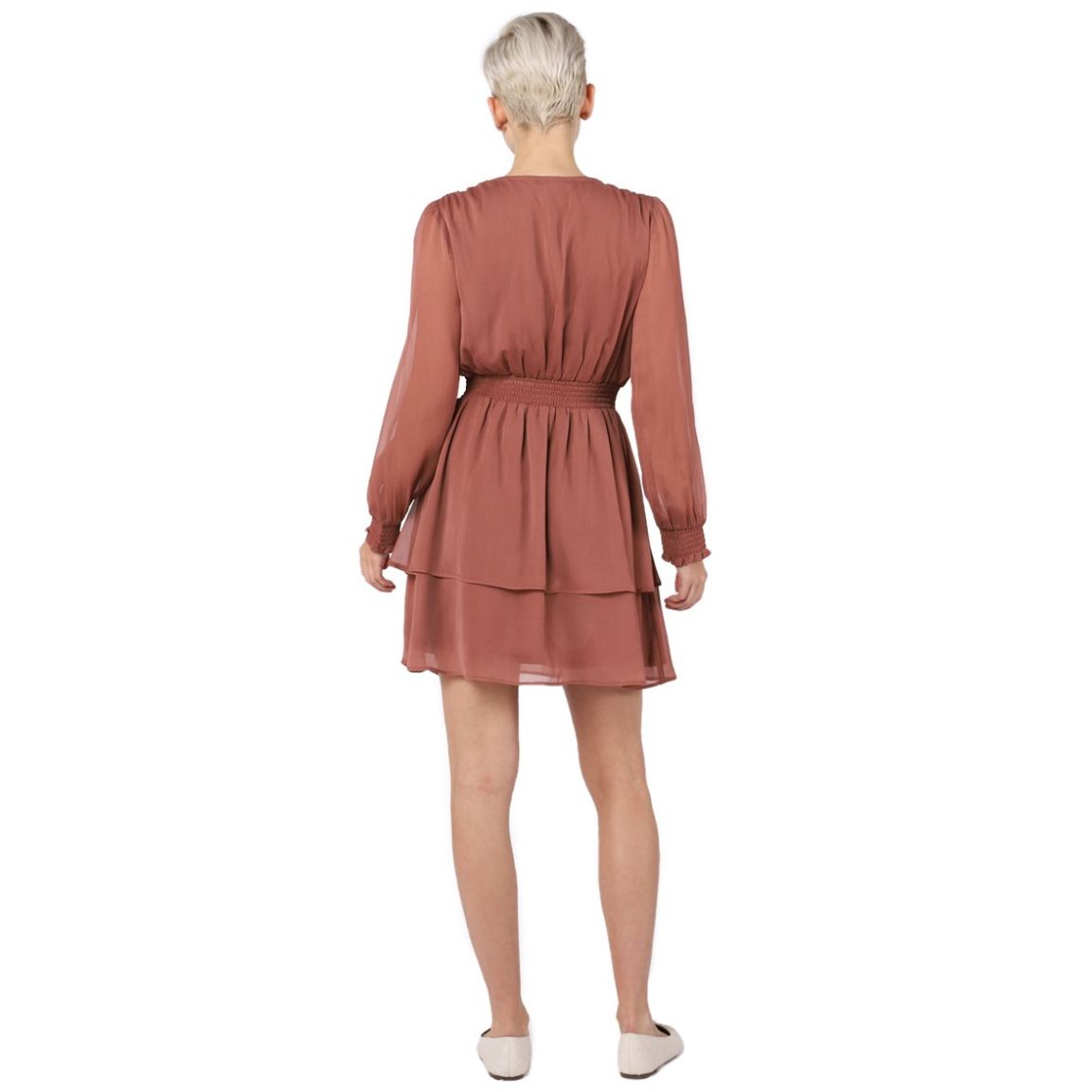  Vestido Corto Cuello V Dex 2022525 D para Mujer