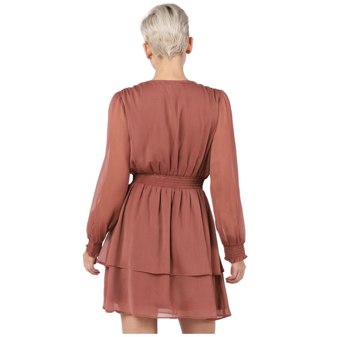  Vestido Corto Cuello V Dex 2022525 D para Mujer