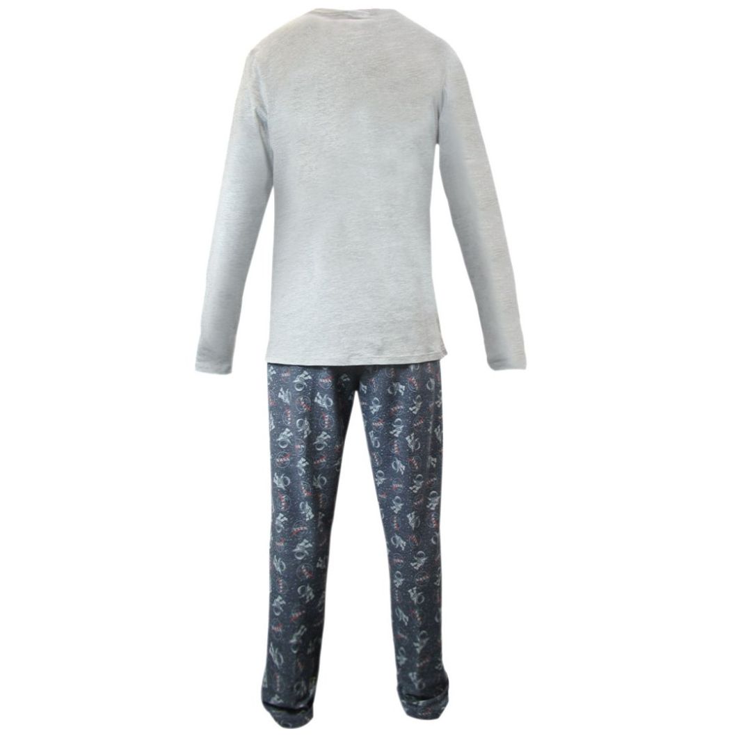 Pijama Playera Manga Larga Pantalón Nasa para Hombre