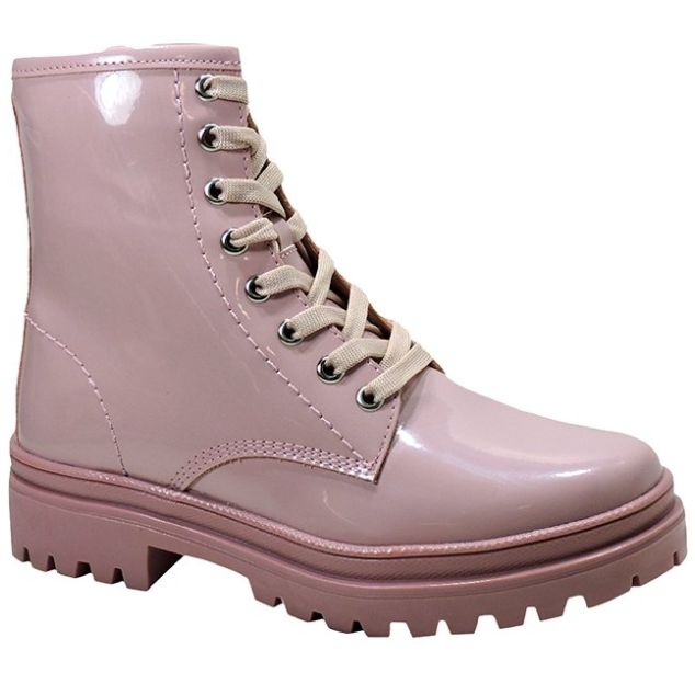 Bota Charol con Agujeta 22-25 Rosa Blasito para Niña