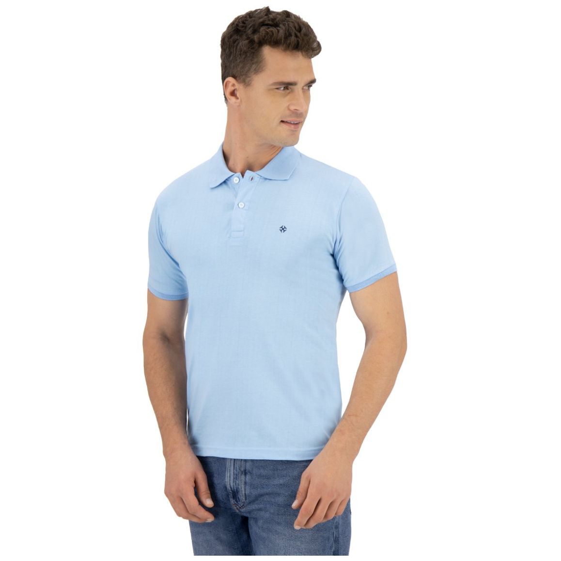 Playera Polo Chifón Azul Cielo Carlo Corinto