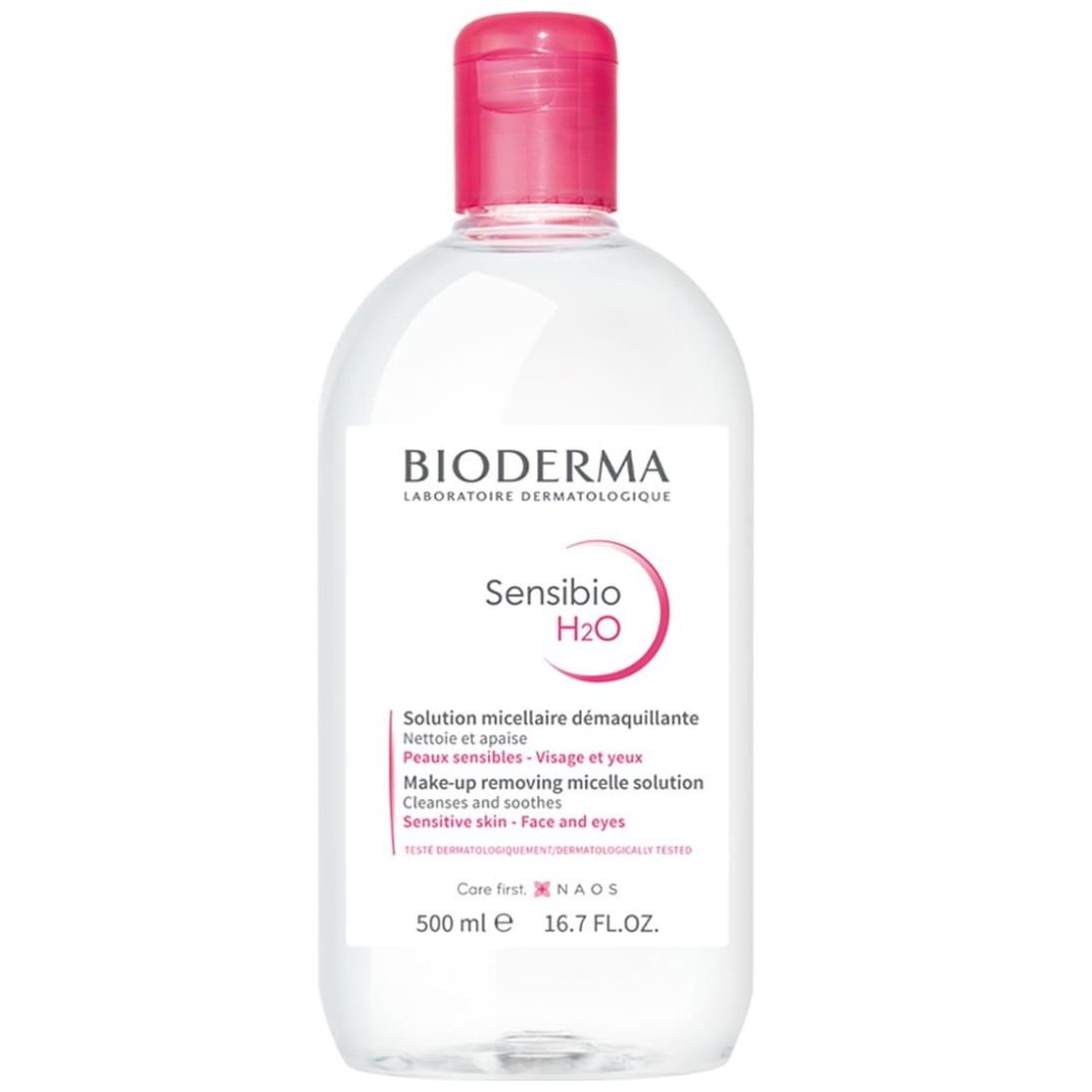 Sensibio H2O Bioderma Agua Micelar Y Desmaquillante para Todo Tipo de Piel, 500 Ml