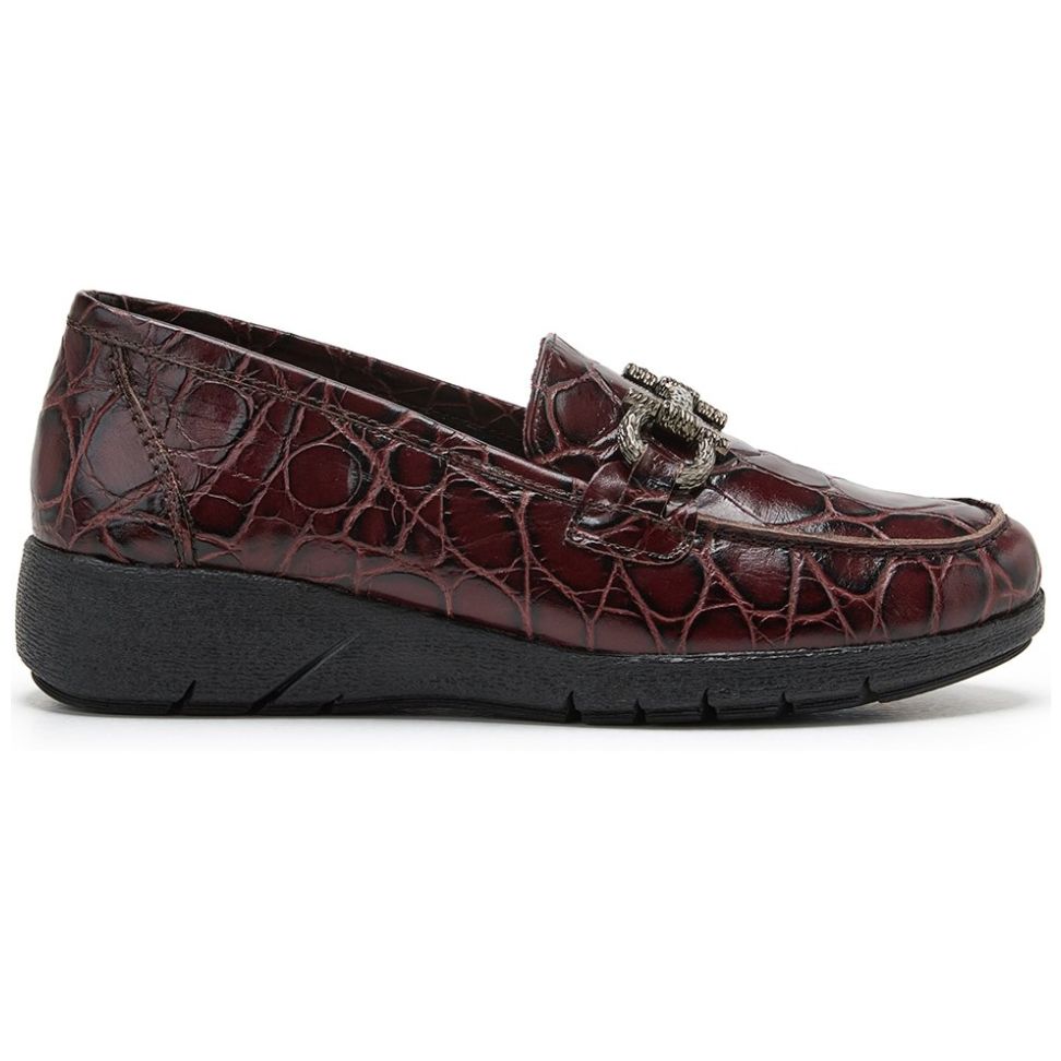 Mocasín Casual para Dama con Diseño, Color Vino, 24Hrs.