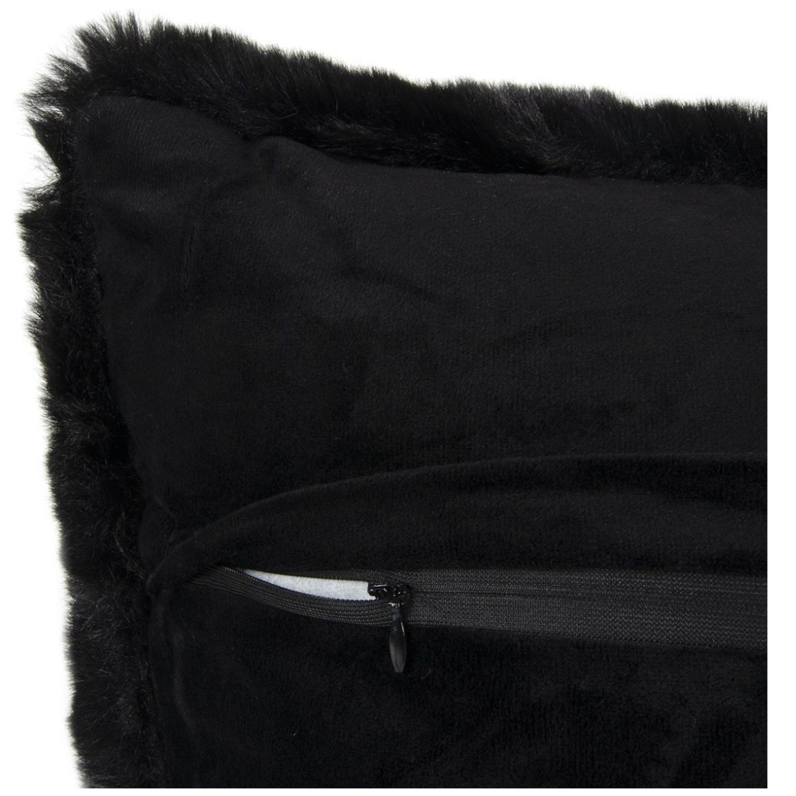 Cojín Polar Liso 50X50 Negro Abadi