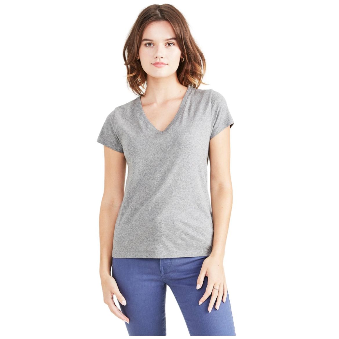 Short Sleeve V-Neck Slim Fit Tee Shirt