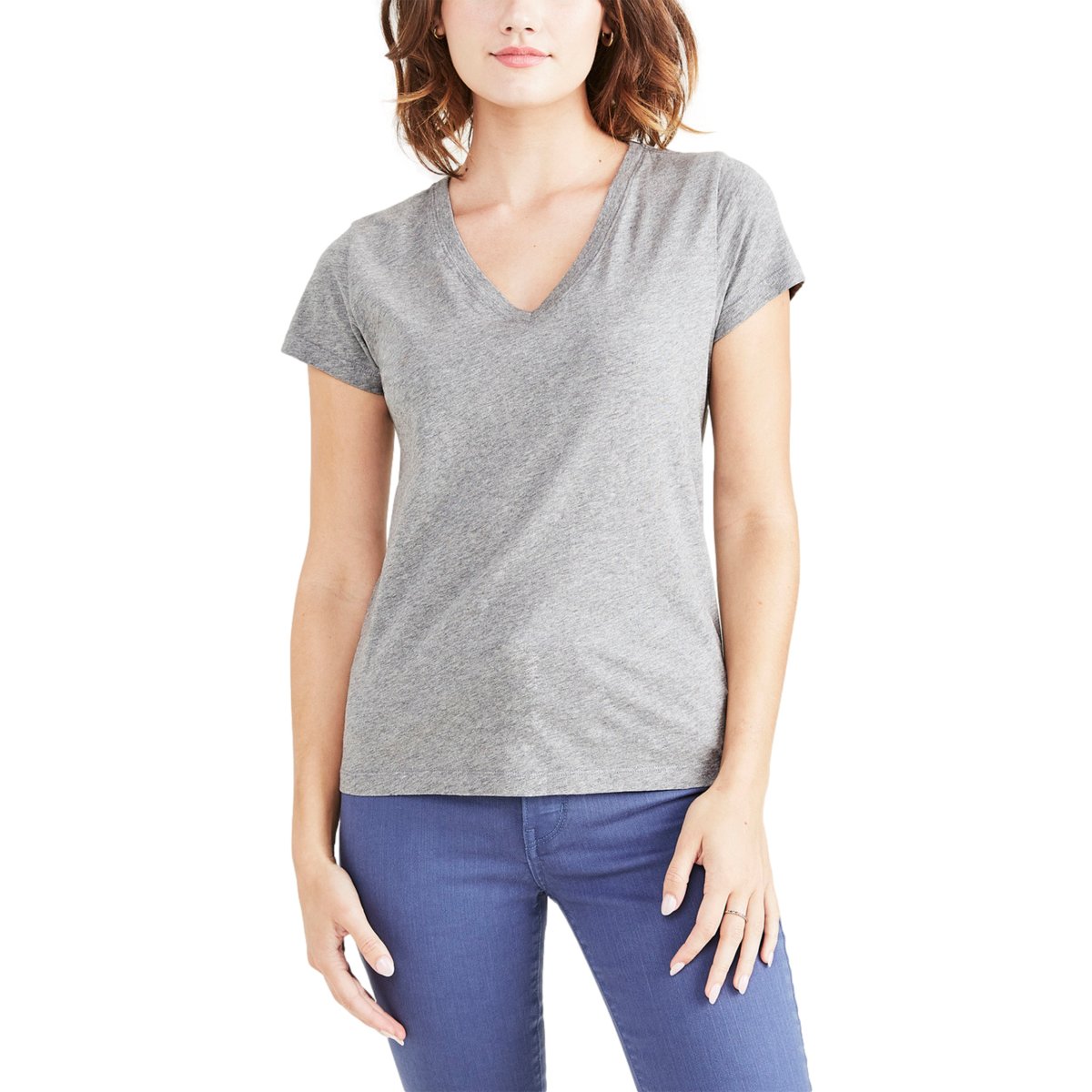 Short Sleeve V-Neck Slim Fit Tee Shirt