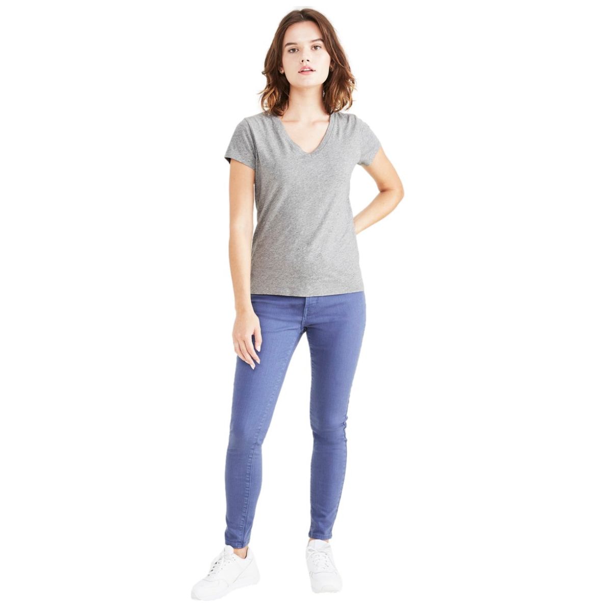 Short Sleeve V-Neck Slim Fit Tee Shirt