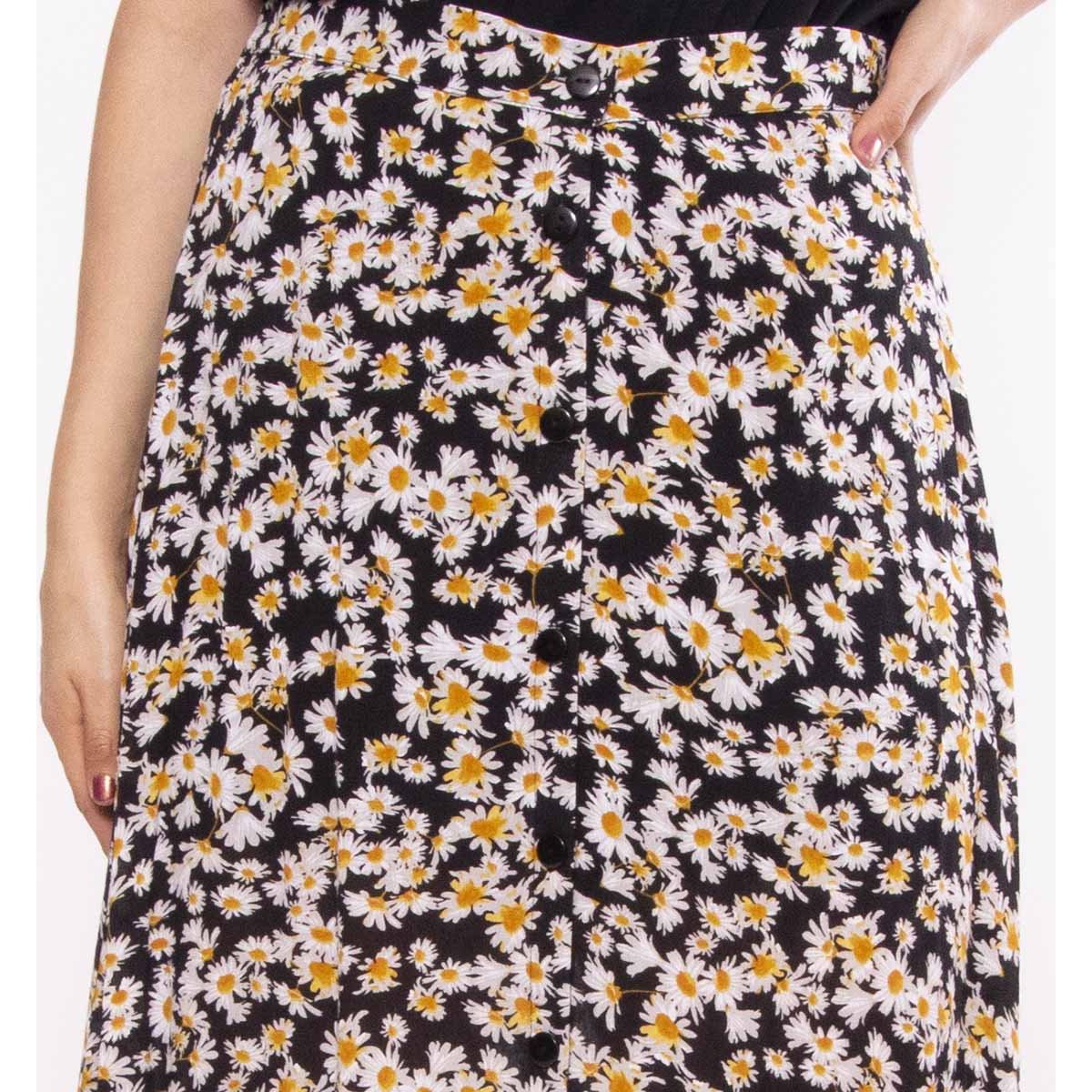 Falda Larga Dama Plus con Botones al Frente Studio si Y3898E