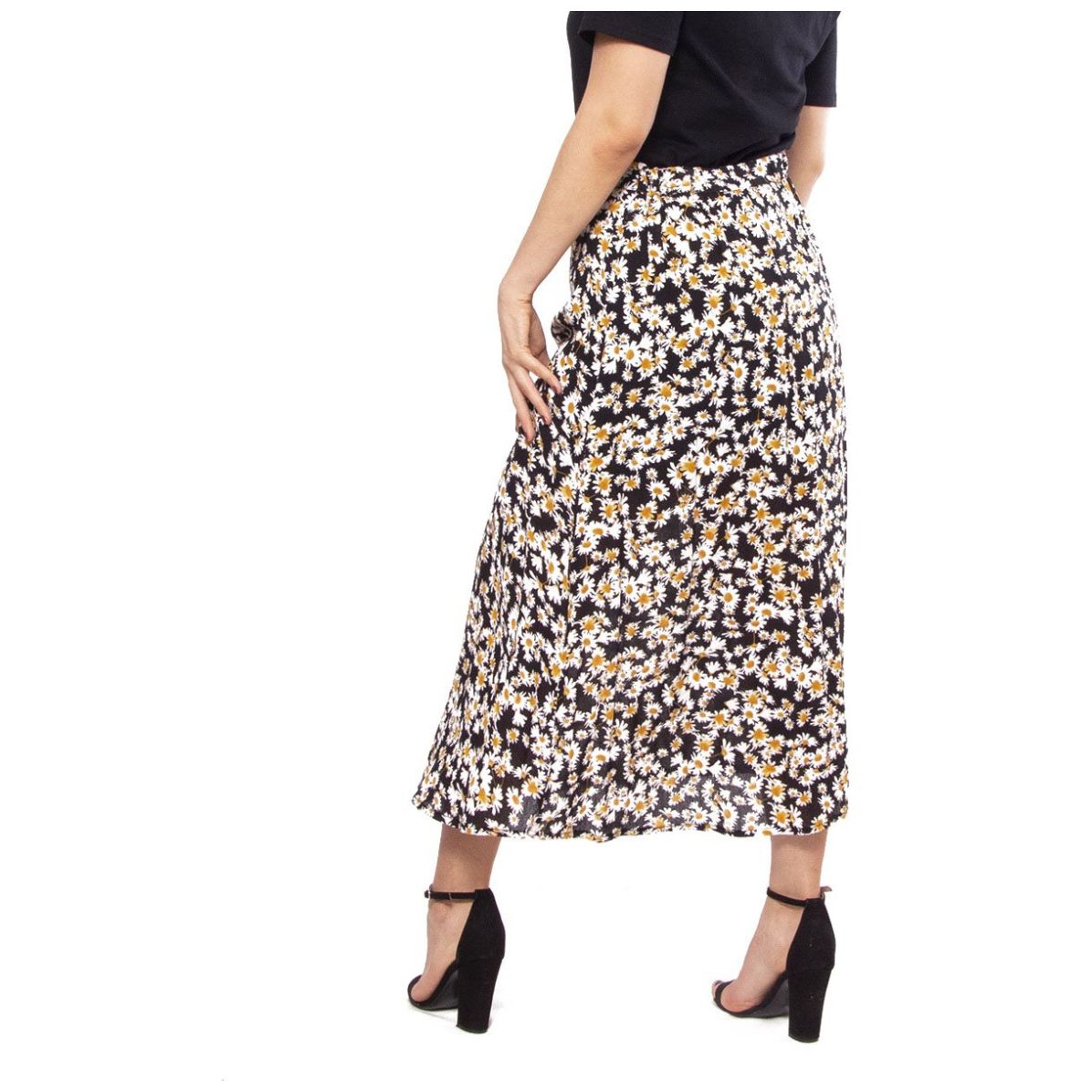 Falda Larga Dama Plus con Botones al Frente Studio si Y3898E