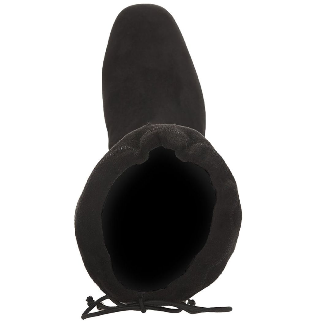 Bota de Tacón Alta con Cordón Ajustable Negra Andrea