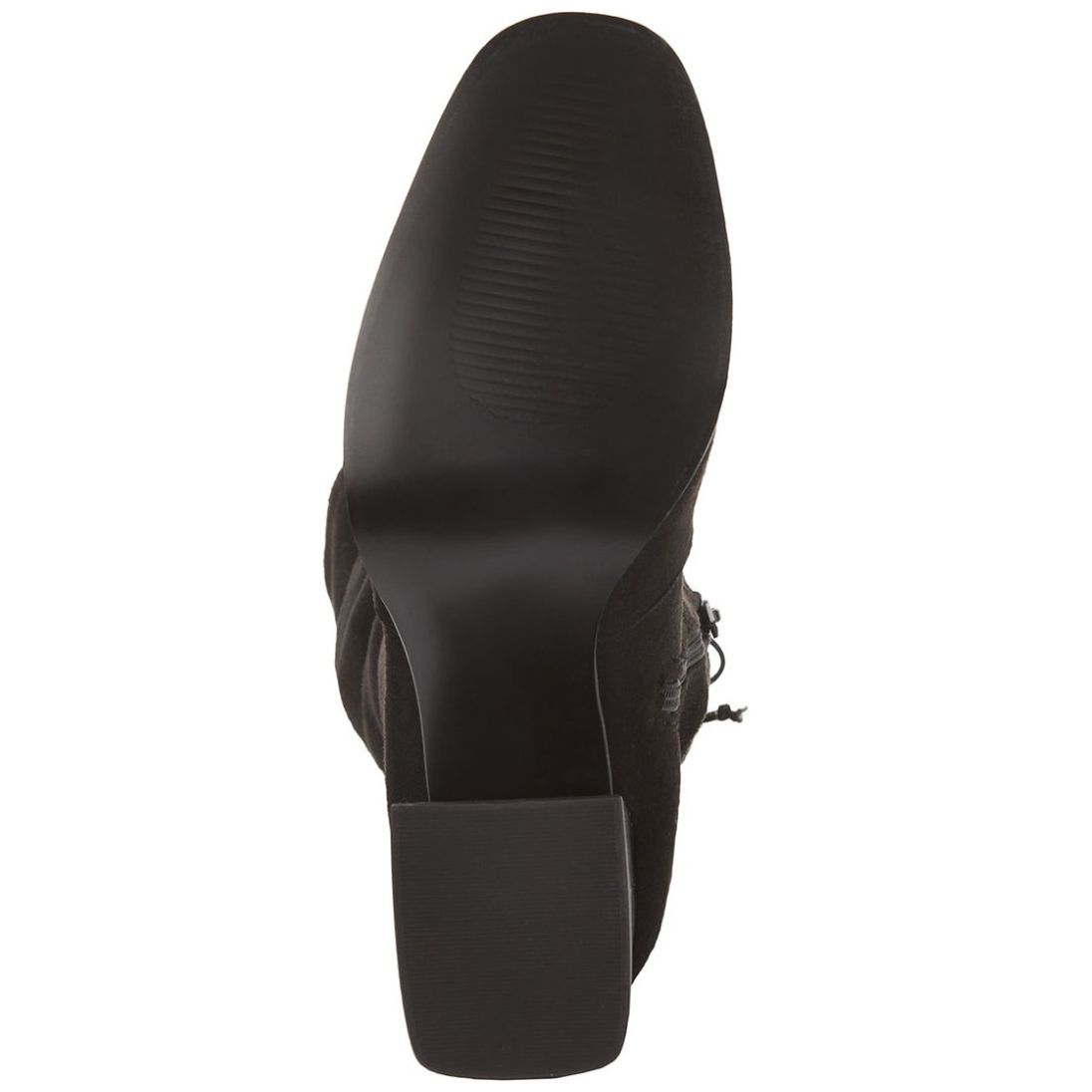 Bota de Tacón Alta con Cordón Ajustable Negra Andrea