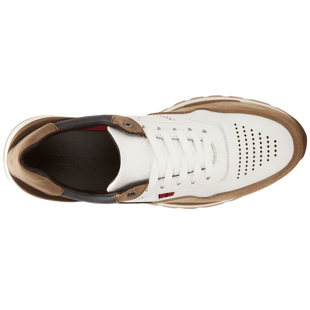 Tenis en Piel Blanco Andrea para Hombre