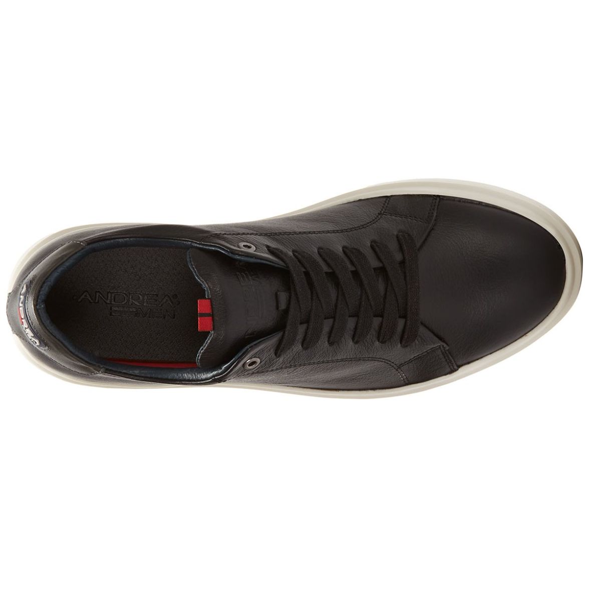 Sneakers en Piel Color Negro Andrea para Hombre