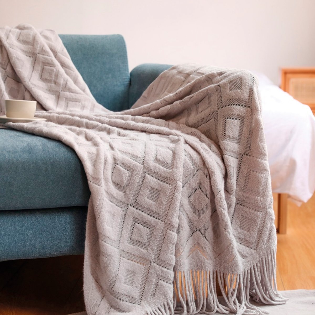 Home Nature Frazada Color Gris