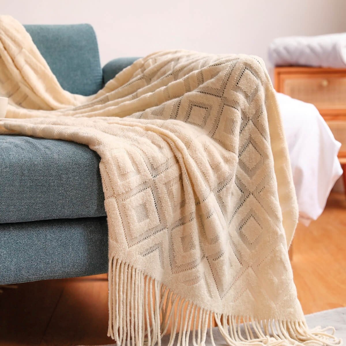 Home Nature Frazada Color Beige