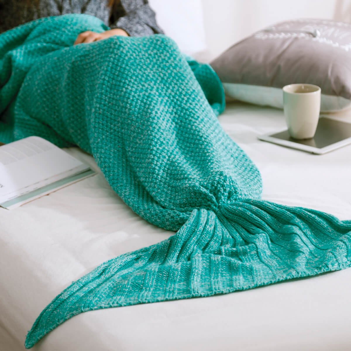 Home Nature Frazada Cola de Sirena Kids Color Menta-Green