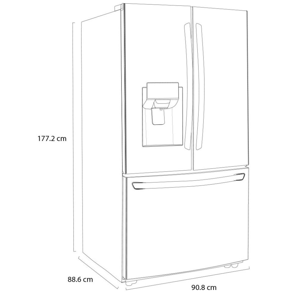 Refrigerador LG French Door Smart Inverter con Door Cooling 28 Pies Platino Gm28Lip