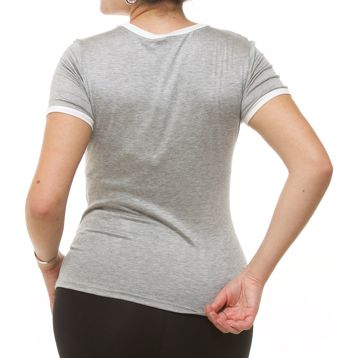 Playera Manga Corta Puño Contraste Jeanious para Mujer