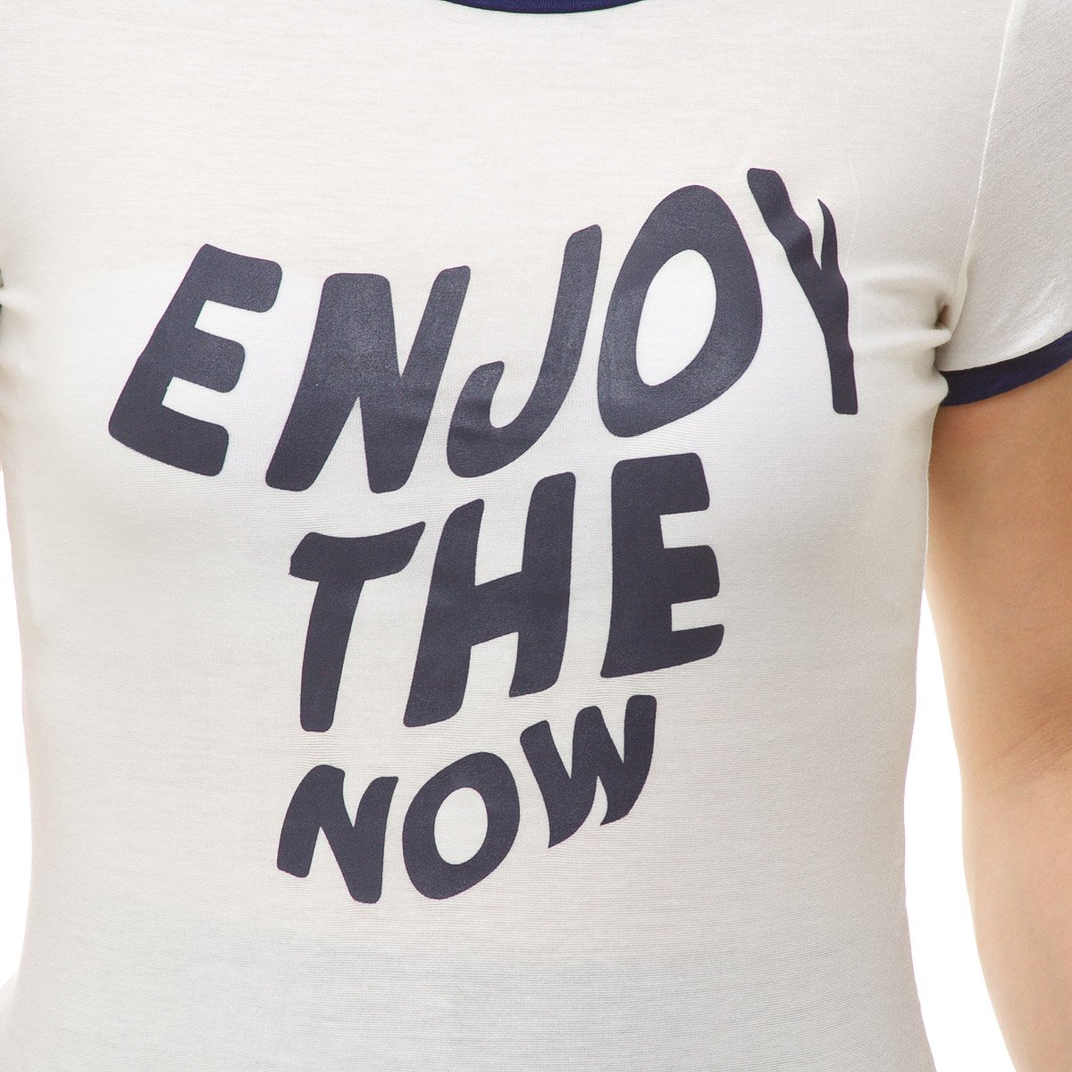 Playera Manga Corta Puño Contraste Jeanious para Mujer