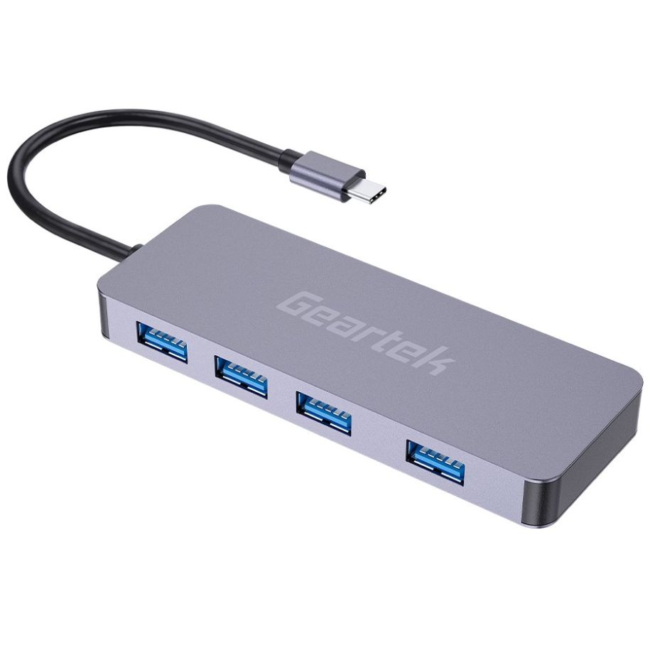 Concentrador 4 Puertos Usb con Adaptador Geartek