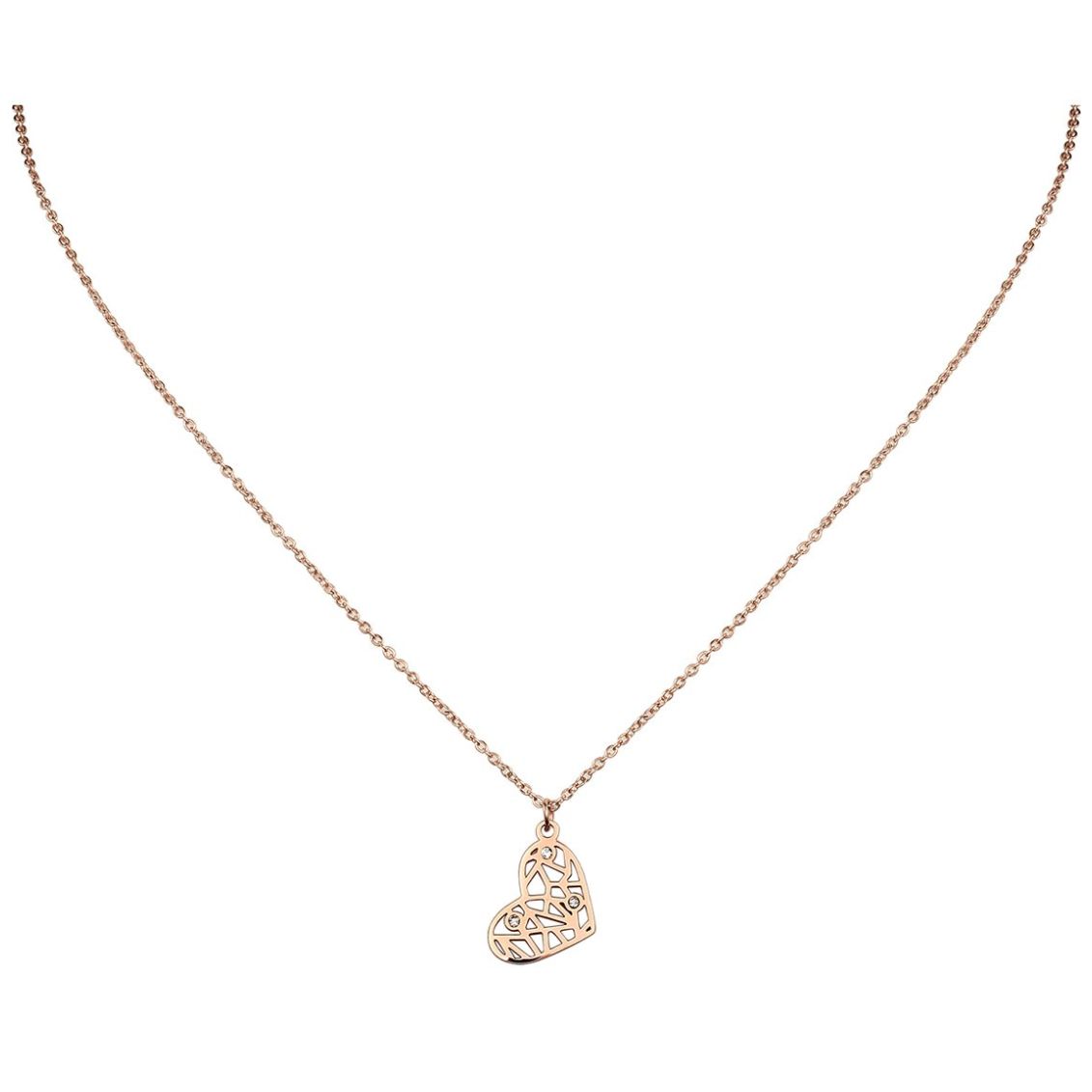 Collar De Latón Color Oro Rosa | Emporio