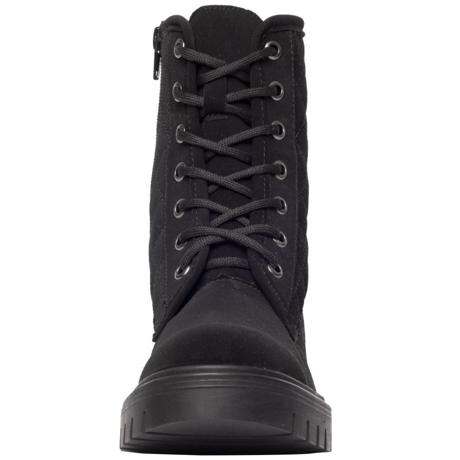 Bota Combat Capitonada Negra Forever 21