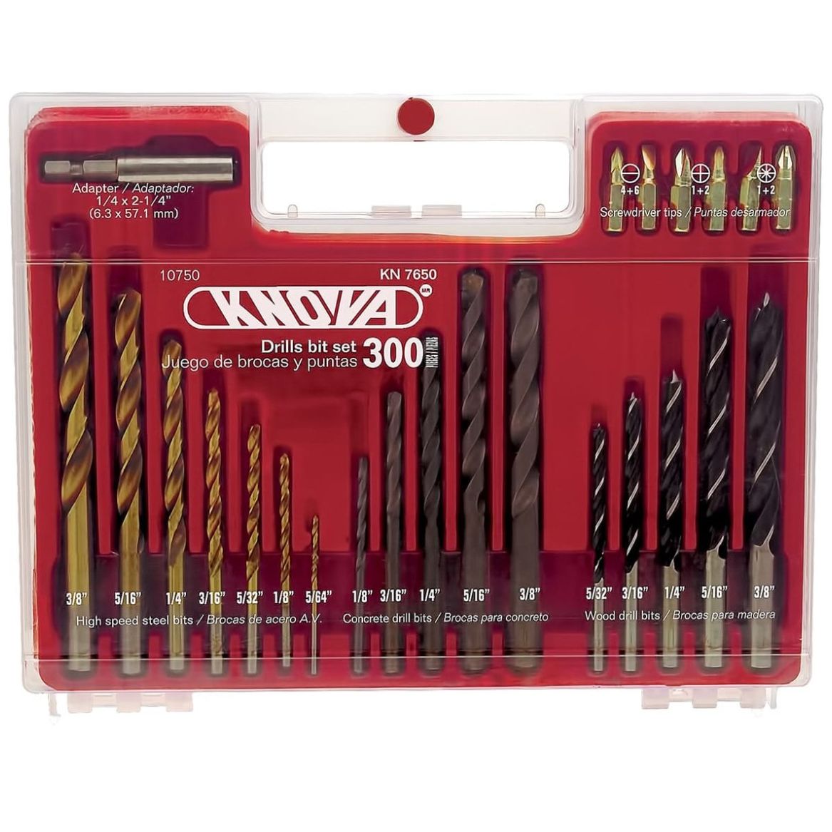 Juego de Brocas Y Puntas 300 Piezas Knova
