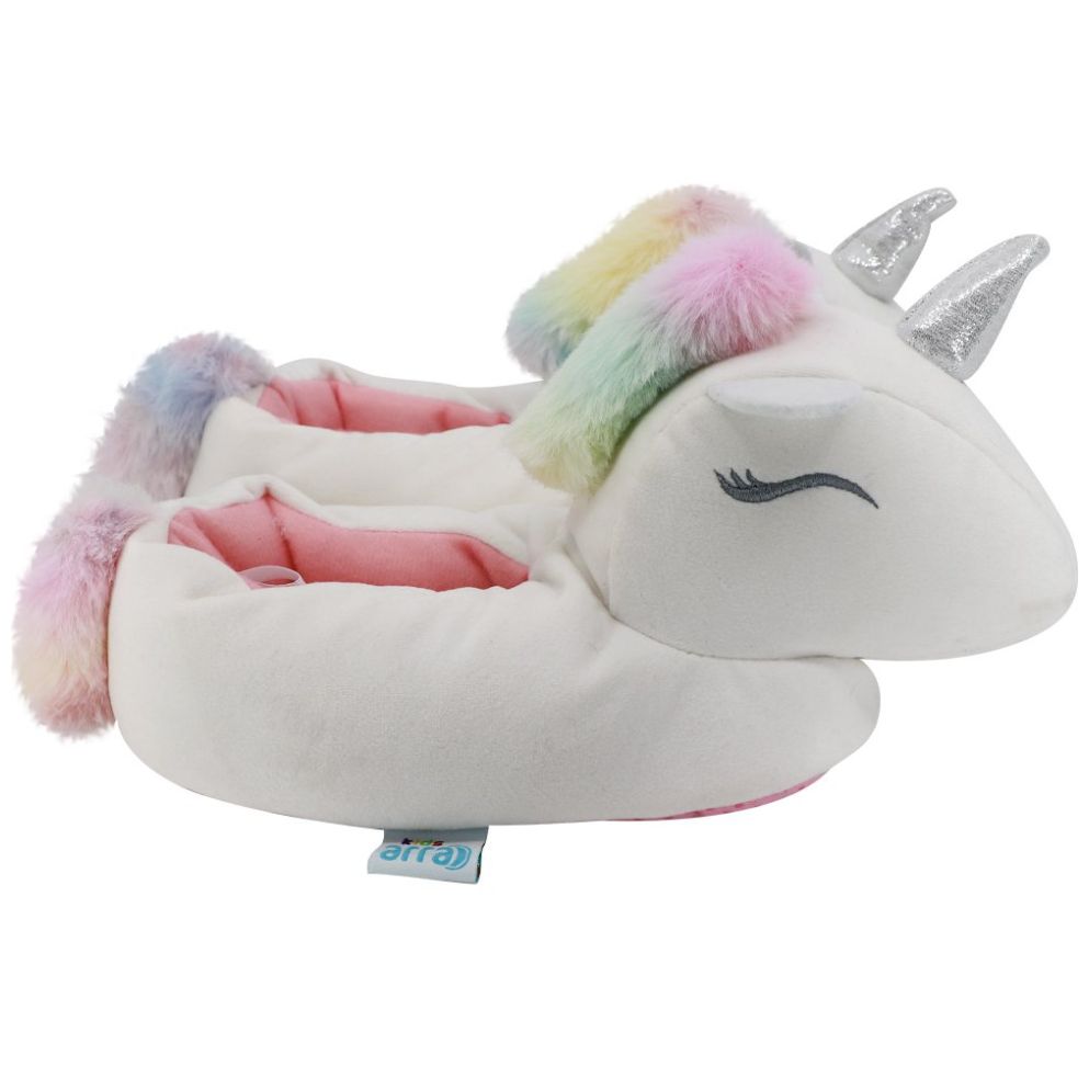 Pantufla Unicornio 3D Ch-G Blanco Arra
