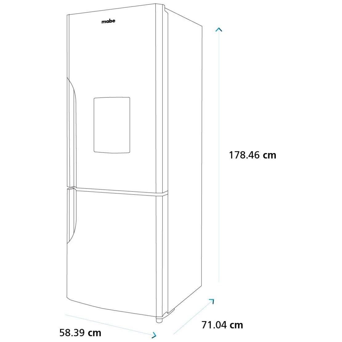 Refrigerador Mabe Congelador Inferior 11 Pies Negro Rmb300Izmrp0