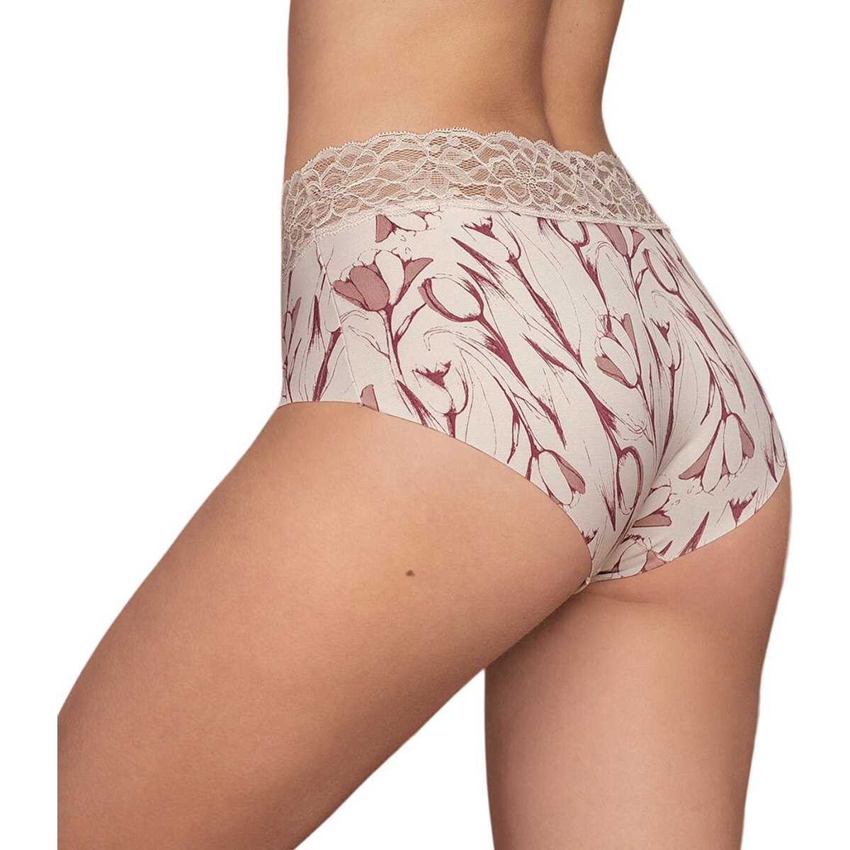 Panty Hipster Tela Ultraliviana Franja de Encaje Leonisa 012960394