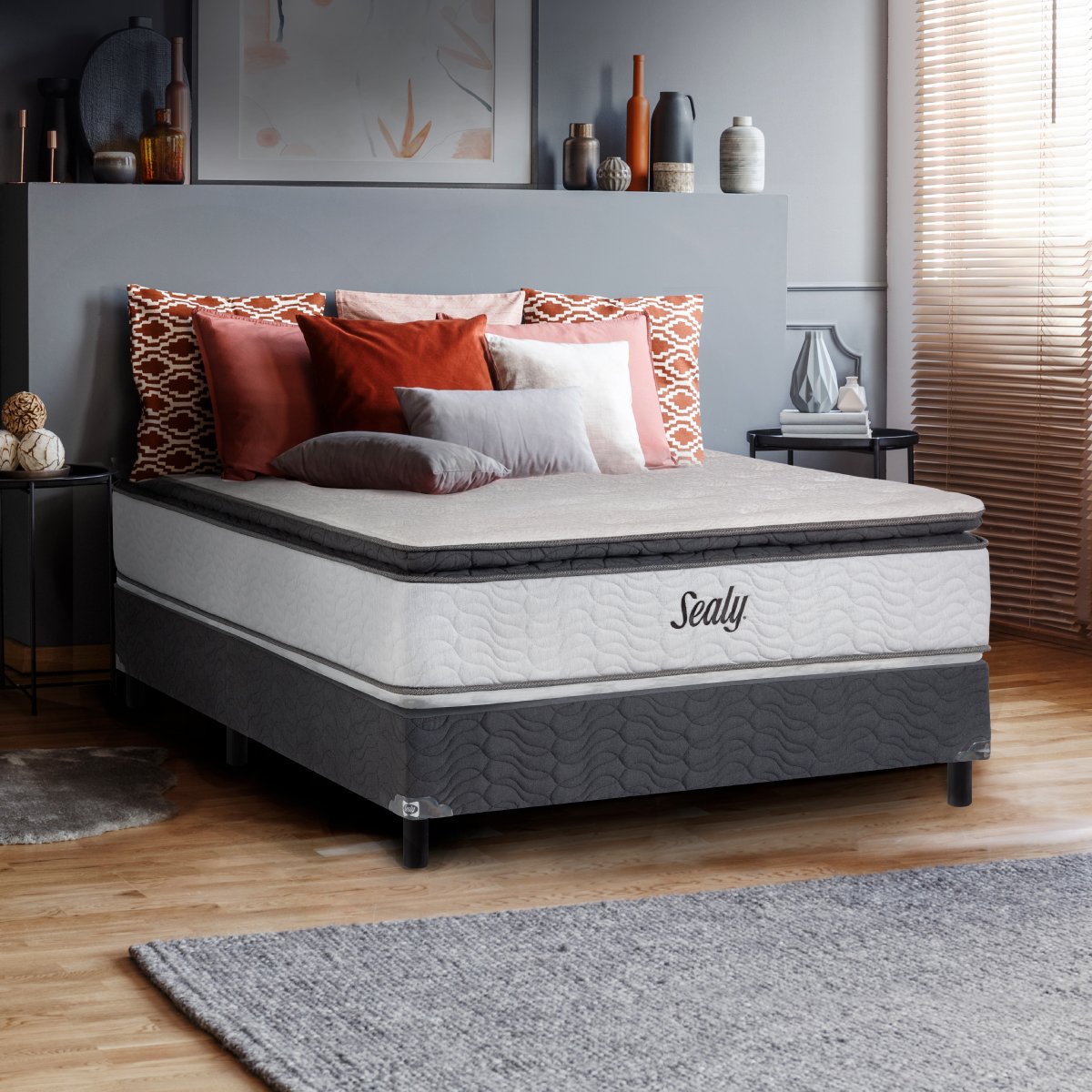 Practiccama Individual Dubbel Colchón Y Box Sealy