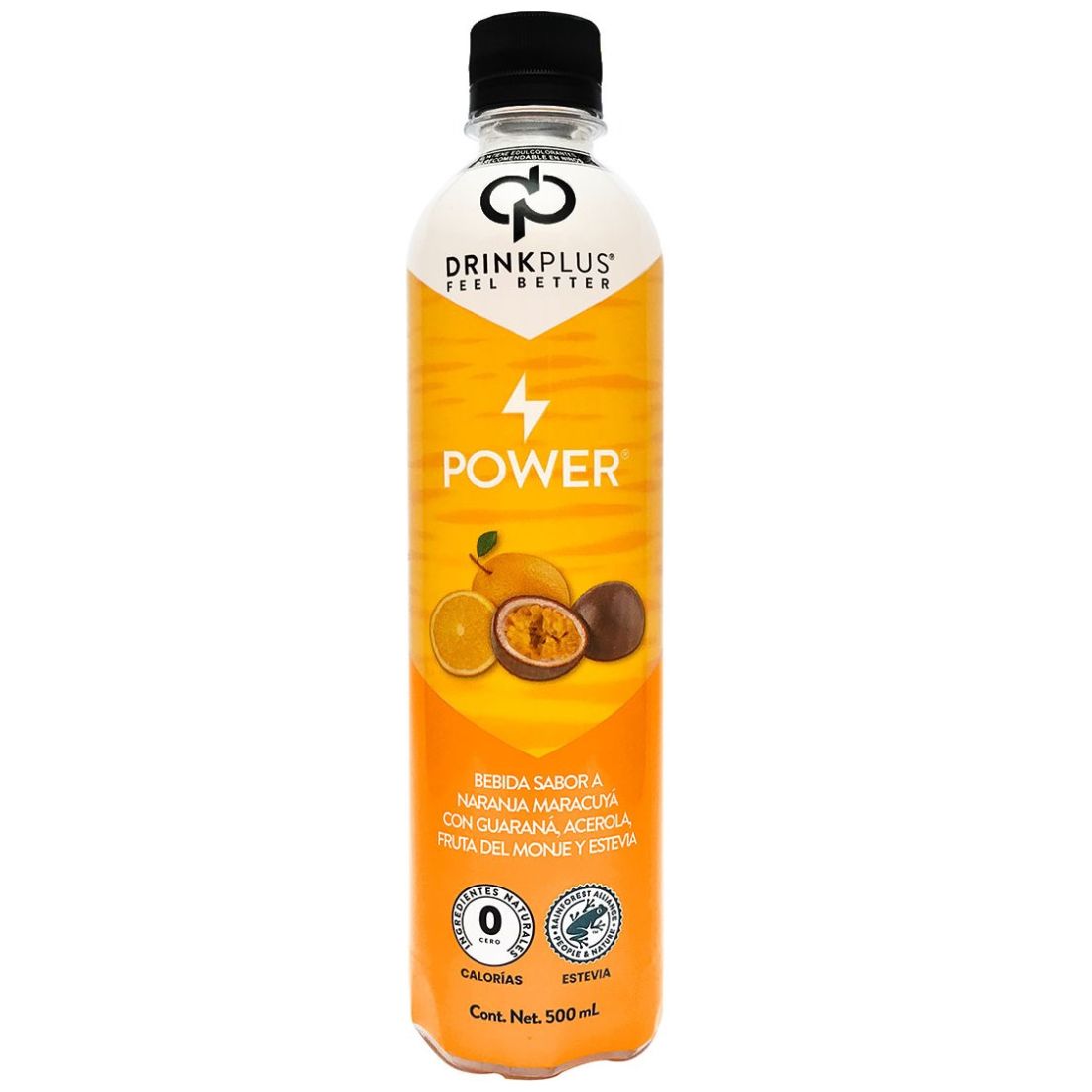  Bebida Drinkplus Power Sabor Naranja Maracuya 500 Ml