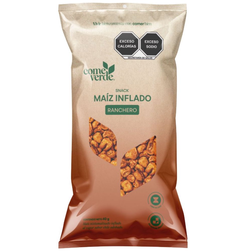  Maíz Inflado Ranchero Come Verde 40 G