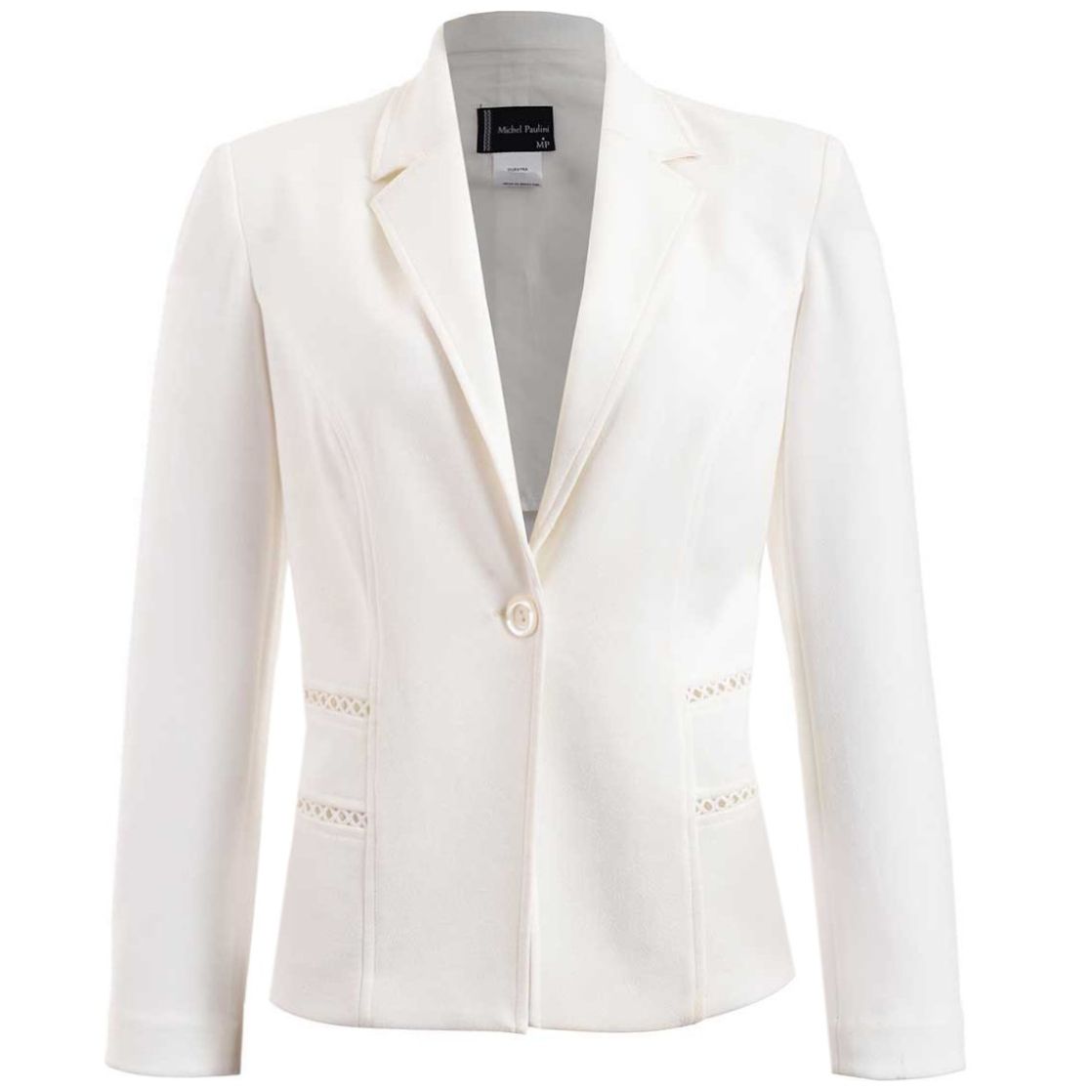 Saco para Mujer 1 Botón con Tiras Bordadas al Frente  Michel Paulini