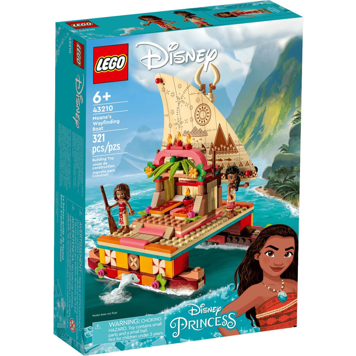  Disney Princess Moana - Juego de 6 calcetines