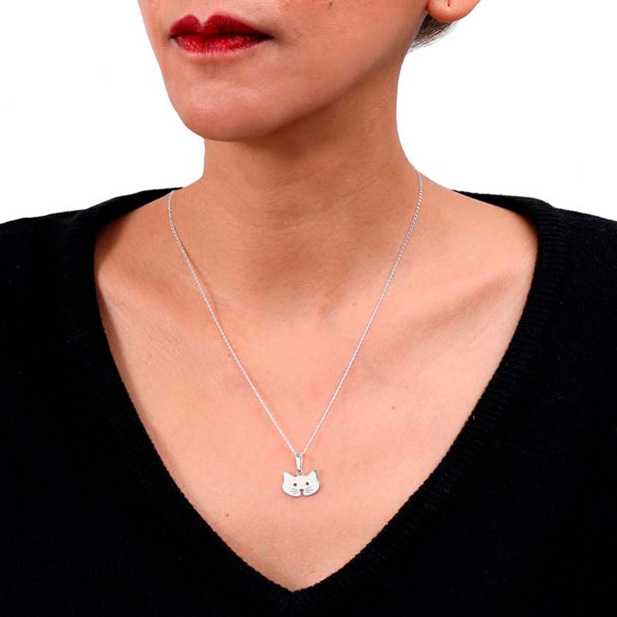 Cadena con Dije Cara de Gato Mosha Cdj107345