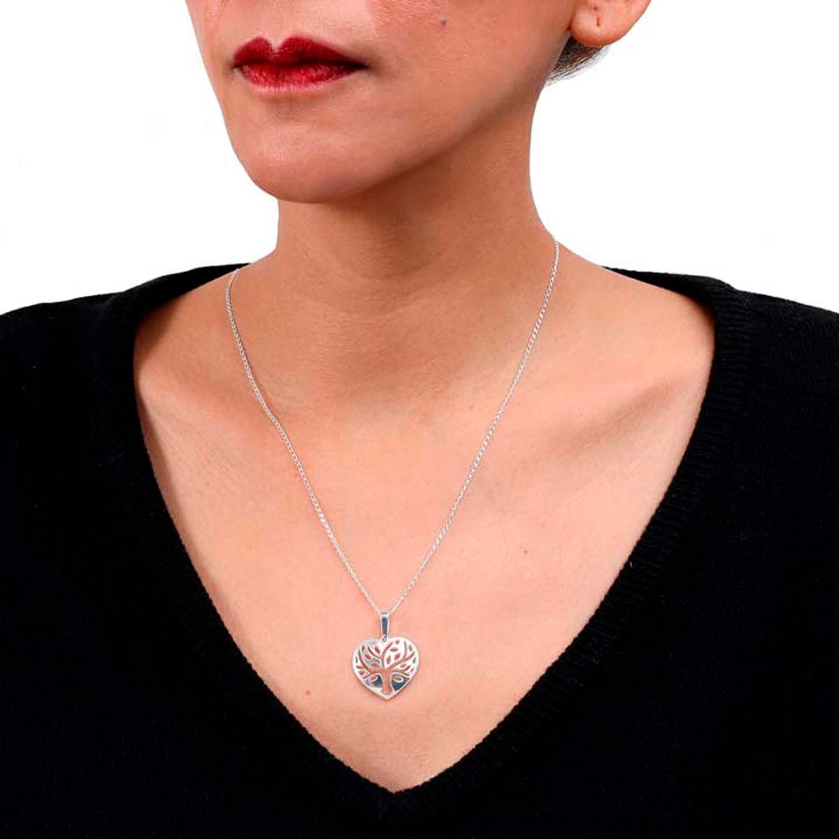 Cadena Dije Corazon Arbol Vida Mosha Cdj106645