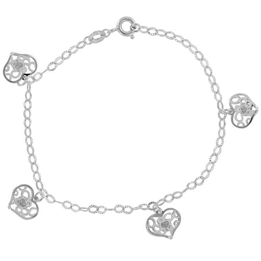 Pulsera Corazónes  4 Calados Mosha Gra058Pu19